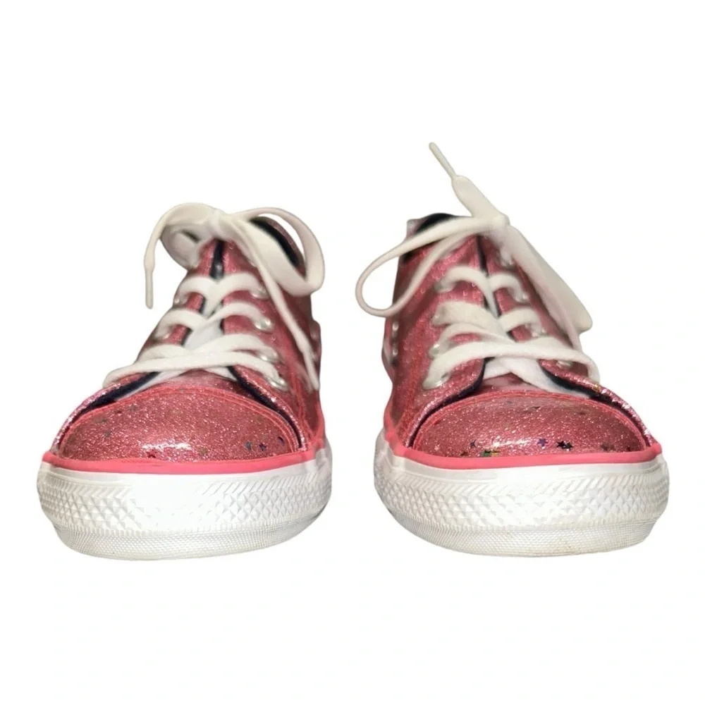Converse Girl Youth Junior Size 3 Pink 665108C Sparkle Glitter Sneaker